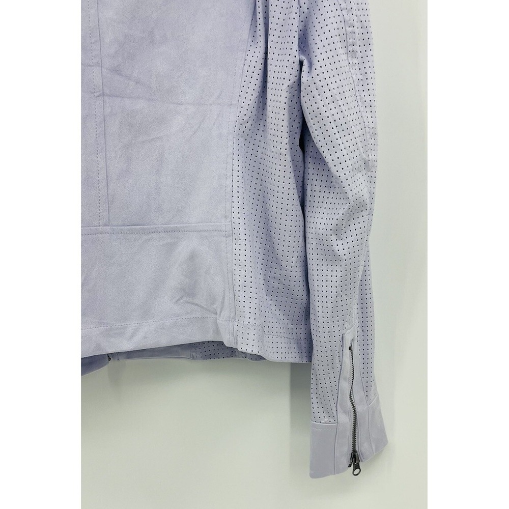 Kate and Mallory Moto Jacket Asymmetric Zip Lavender Microfiber Sueded Size XL - Picture 8 of 10